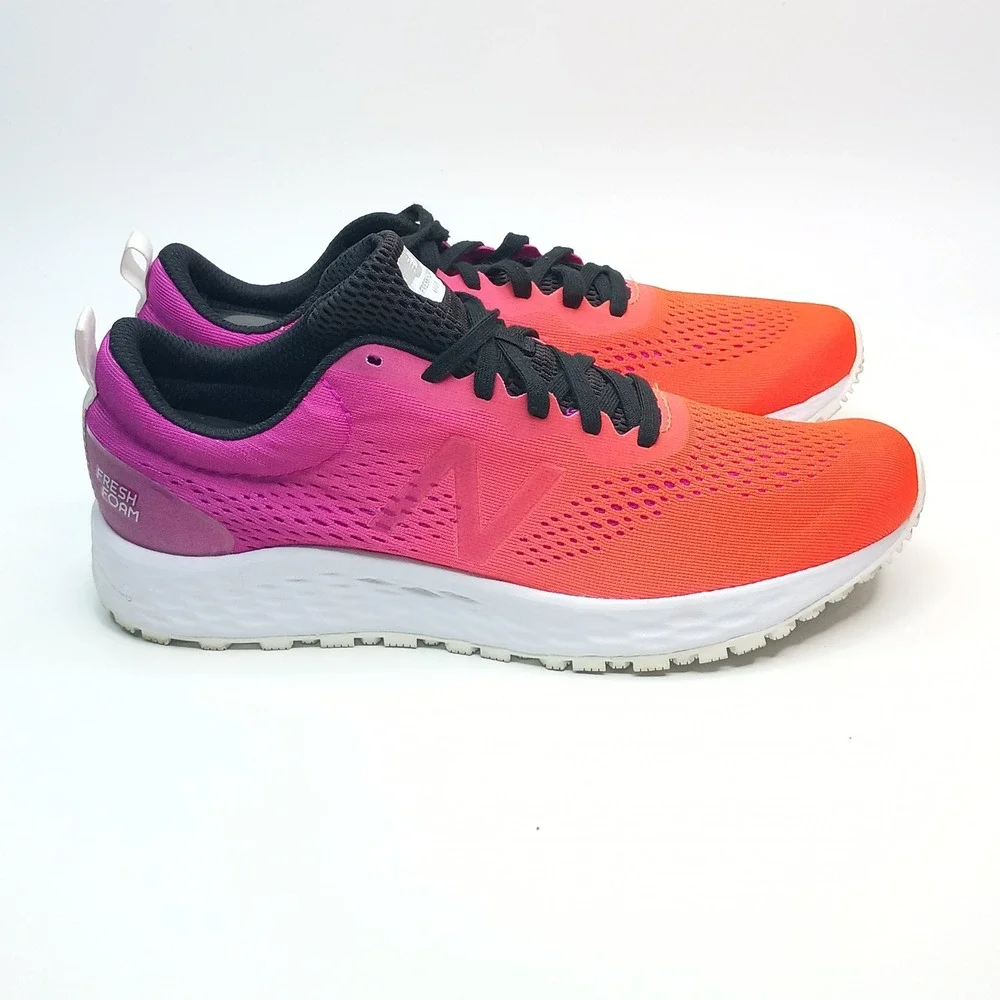 New Balance Fresh Foam Arishi Mens Size 9 Orange Pink WIDARISH Mesh Running